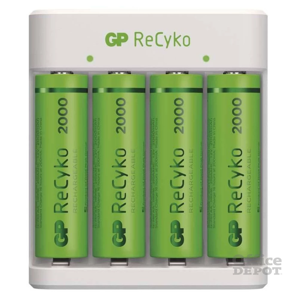 GP Eco E411 Akkutöltő + 4×AA GP ReCyko 2000