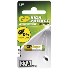GP High Voltage alkáli 27A (A27, MN27, A90) elem 1db/bliszter GP High Voltage alkáli 27A (A27, MN27, A90) elem 1db/bliszter