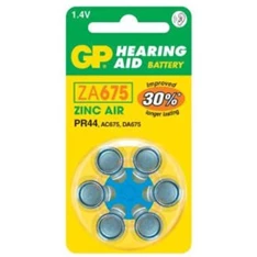 GP Hearing Aid ZA675 (7003ZD, PR44) Cink-levegő hallókészülék elem 6db/bliszter GP Hearing Aid ZA675 (7003ZD, PR44) Cink-levegő hallókészülék elem 6db/bliszter