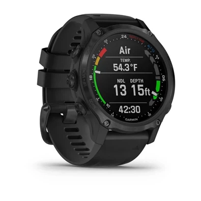 Garmin Descent Mk2S karbon szürke DLC fekete szilikon szíjjal okosóra Garmin Descent Mk2S karbon szürke DLC fekete szilikon szíjjal okosóra