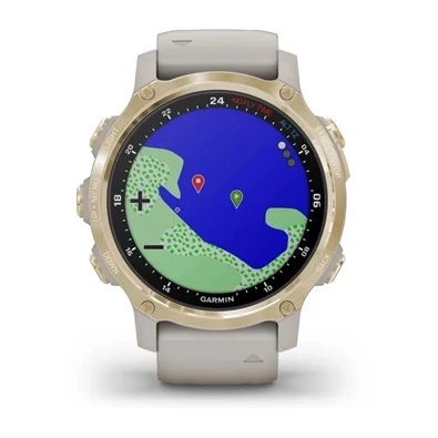 Garmin Descent Mk2S világos arany világos homokkő szilikon szíjjal okosóra Garmin Descent Mk2S világos arany világos homokkő szilikon szíjjal okosóra