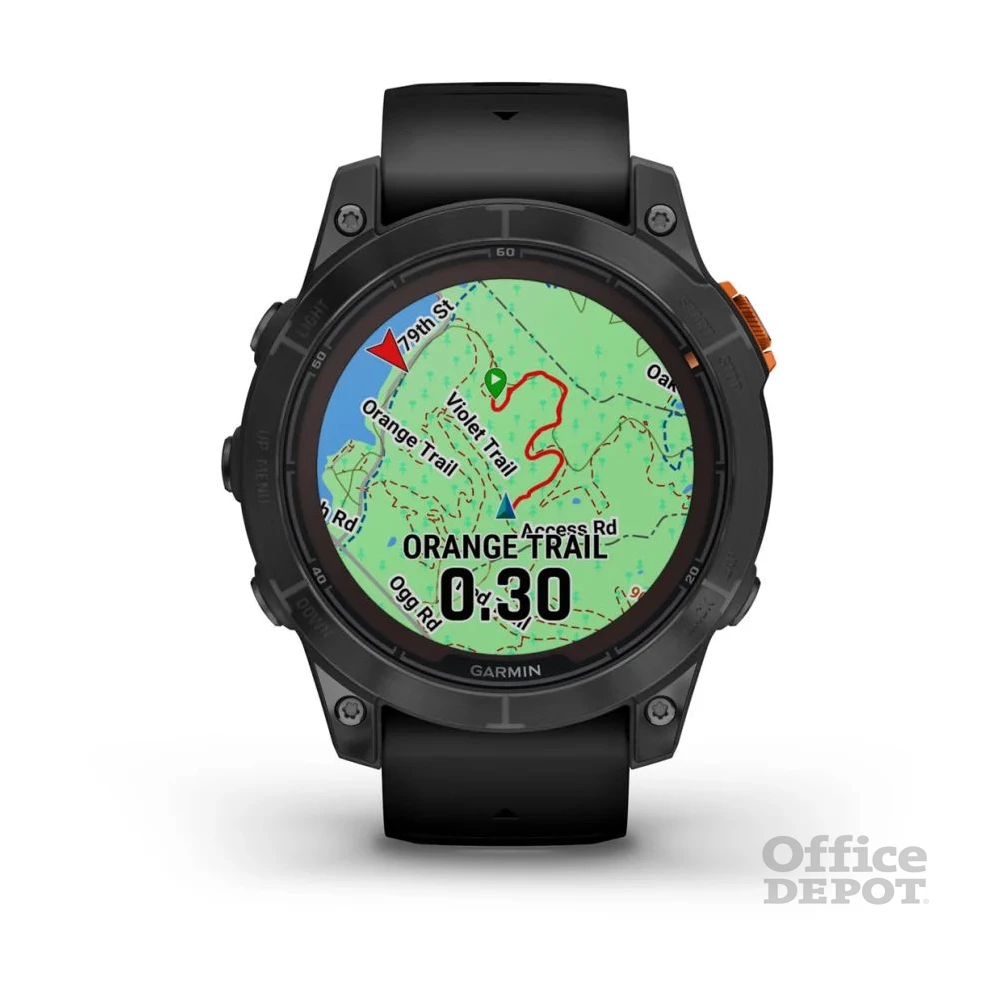Garmin Fenix 7 Pro Solar, szürke, fekete szilikon szíjjal okosóra