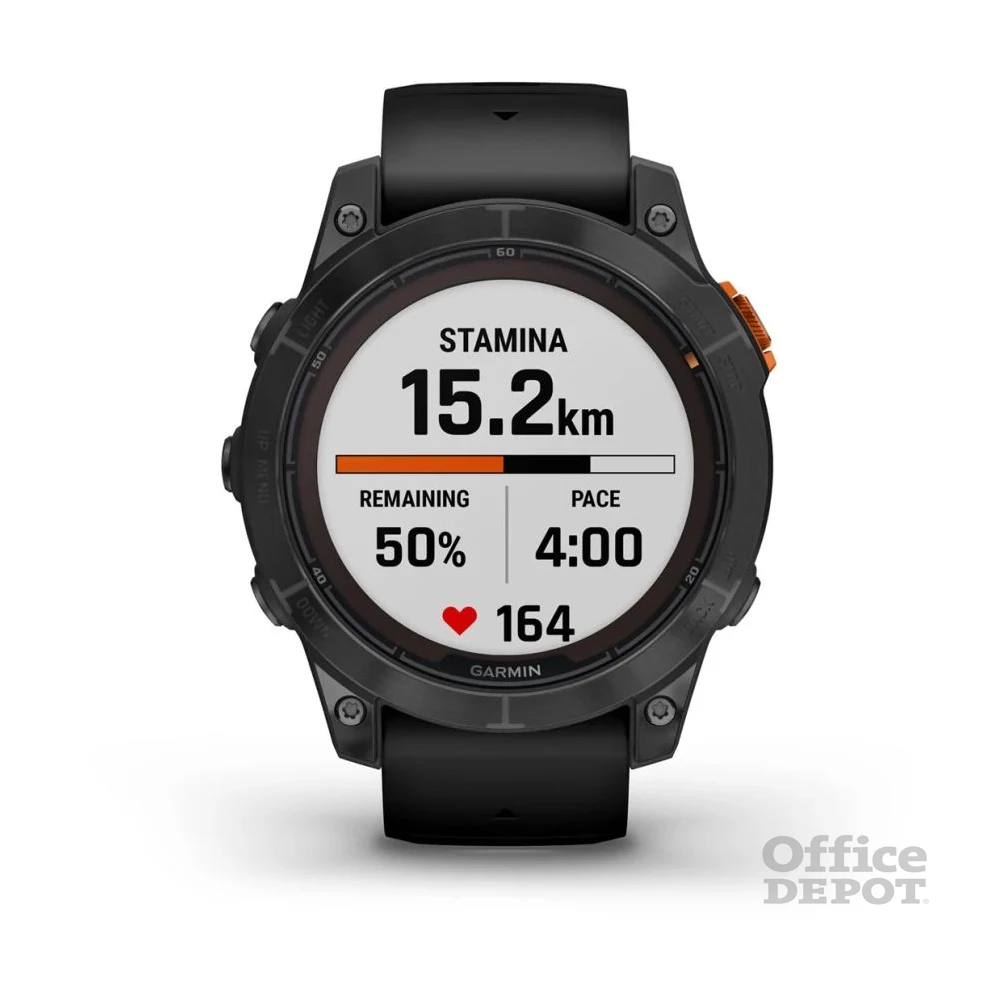 Garmin Fenix 7 Pro Solar, szürke, fekete szilikon szíjjal okosóra