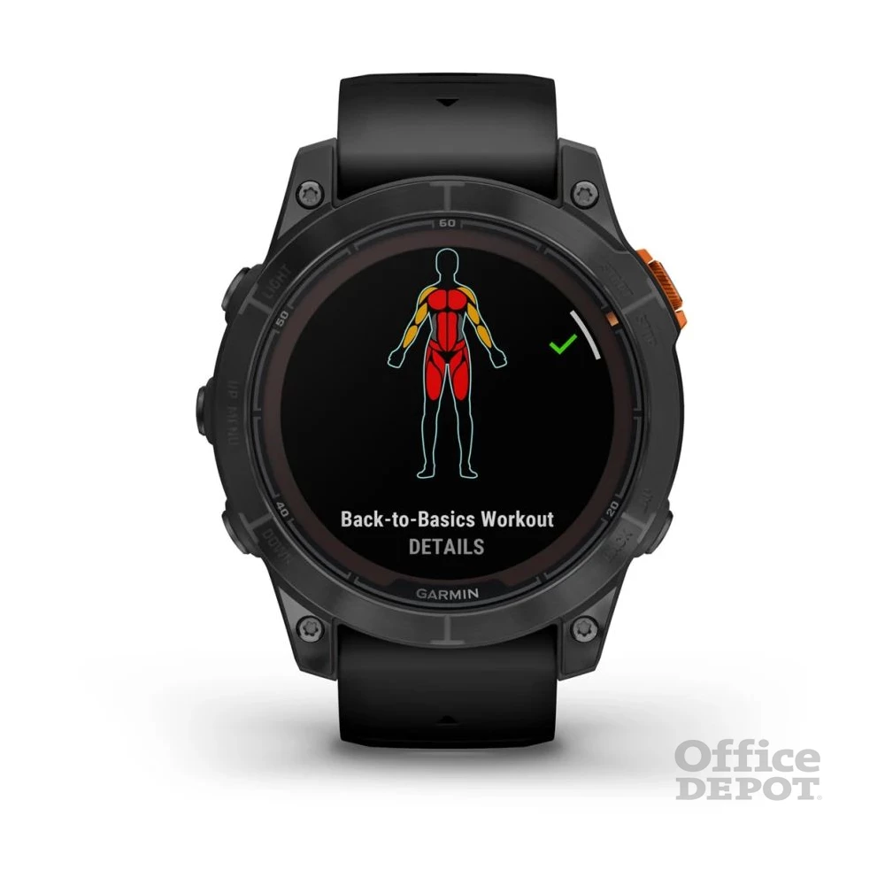 Garmin Fenix 7 Pro Solar, szürke, fekete szilikon szíjjal okosóra