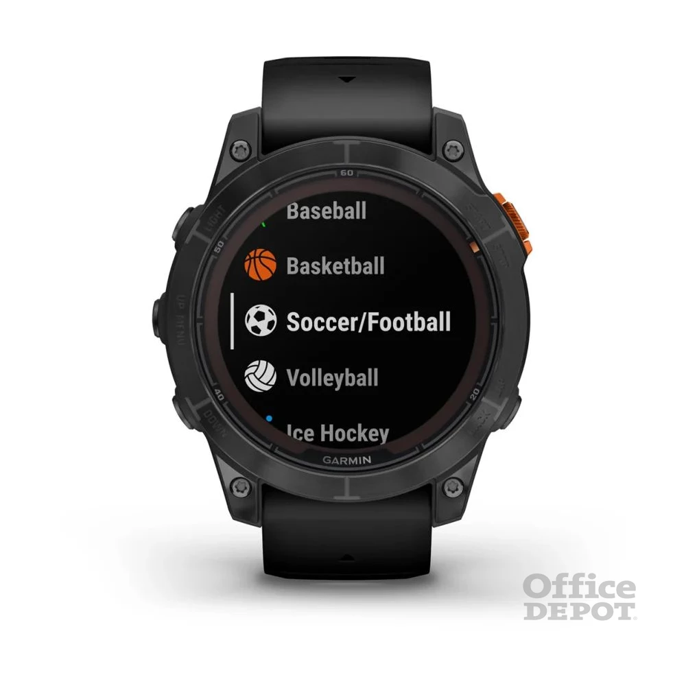 Garmin Fenix 7 Pro Solar, szürke, fekete szilikon szíjjal okosóra