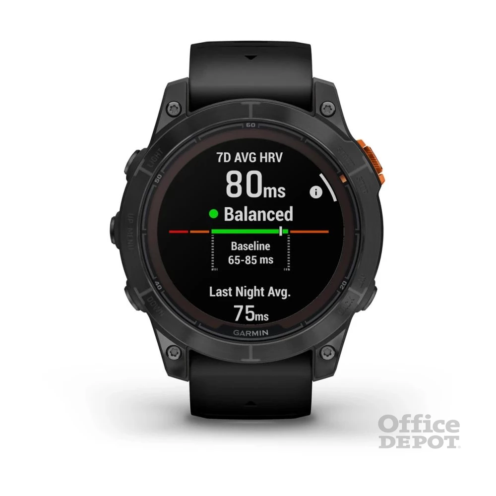 Garmin Fenix 7 Pro Solar, szürke, fekete szilikon szíjjal okosóra