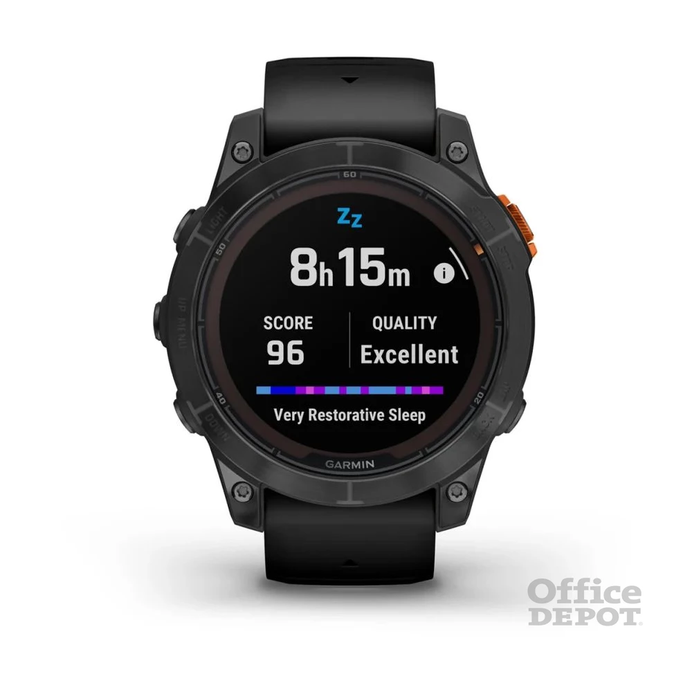 Garmin Fenix 7 Pro Solar, szürke, fekete szilikon szíjjal okosóra