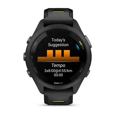 Garmin Forerunner 265S fekete-sárga okosóra Garmin Forerunner 265S fekete-sárga okosóra