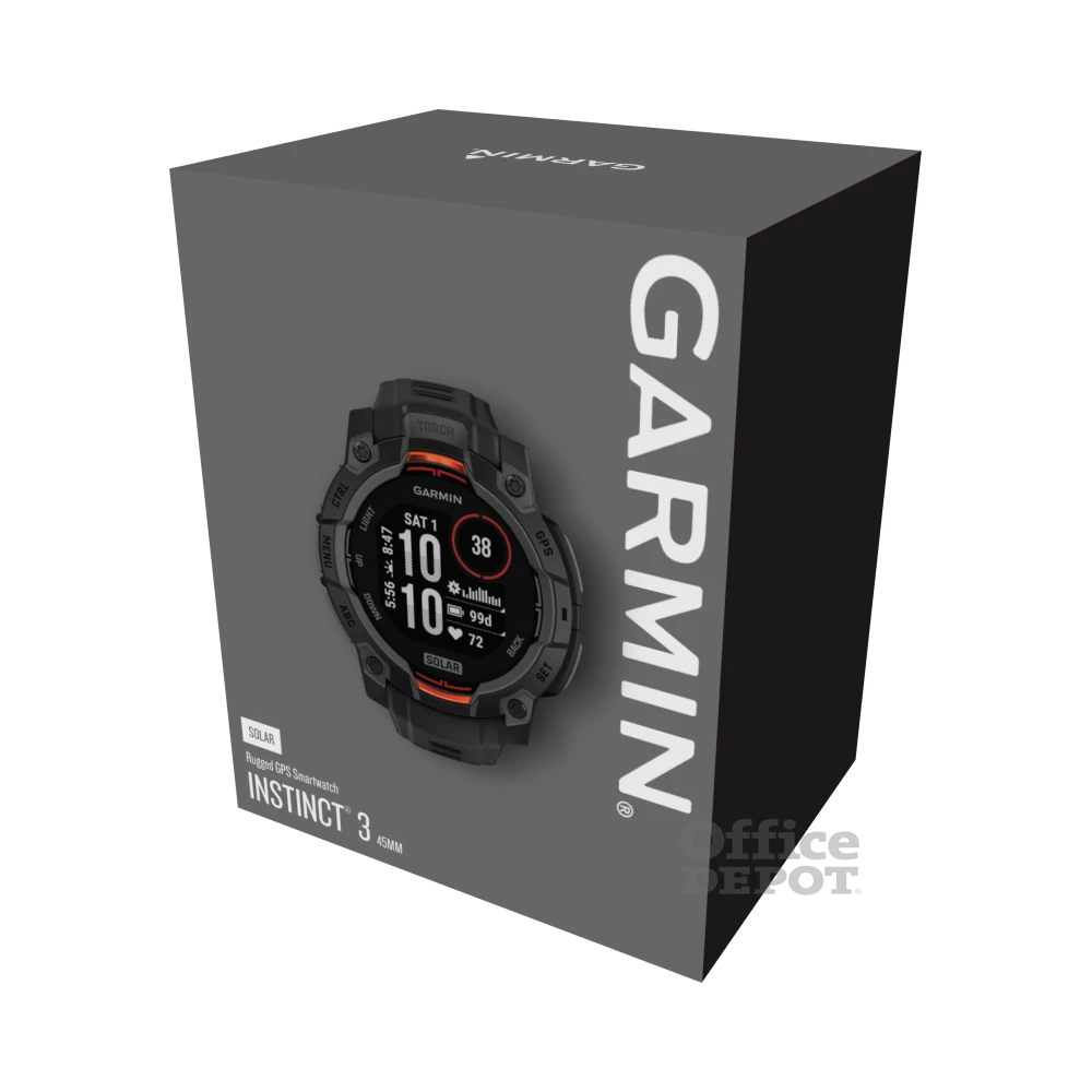 Garmin Instinct 3 45mm Solar fekete okosóra