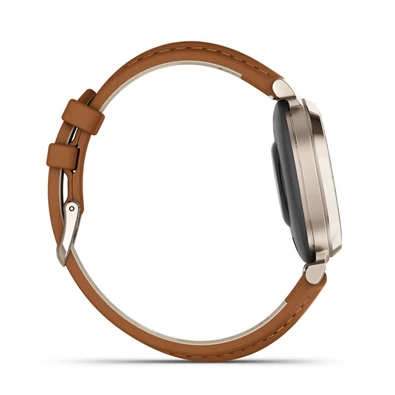 Garmin Lily 2 Classic bőr szíjas krémarany okosóra Garmin Lily 2 Classic bőr szíjas krémarany okosóra