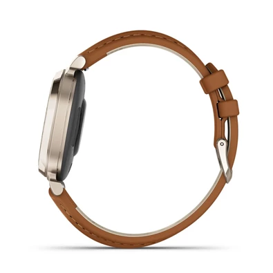 Garmin Lily 2 Classic bőr szíjas krémarany okosóra Garmin Lily 2 Classic bőr szíjas krémarany okosóra