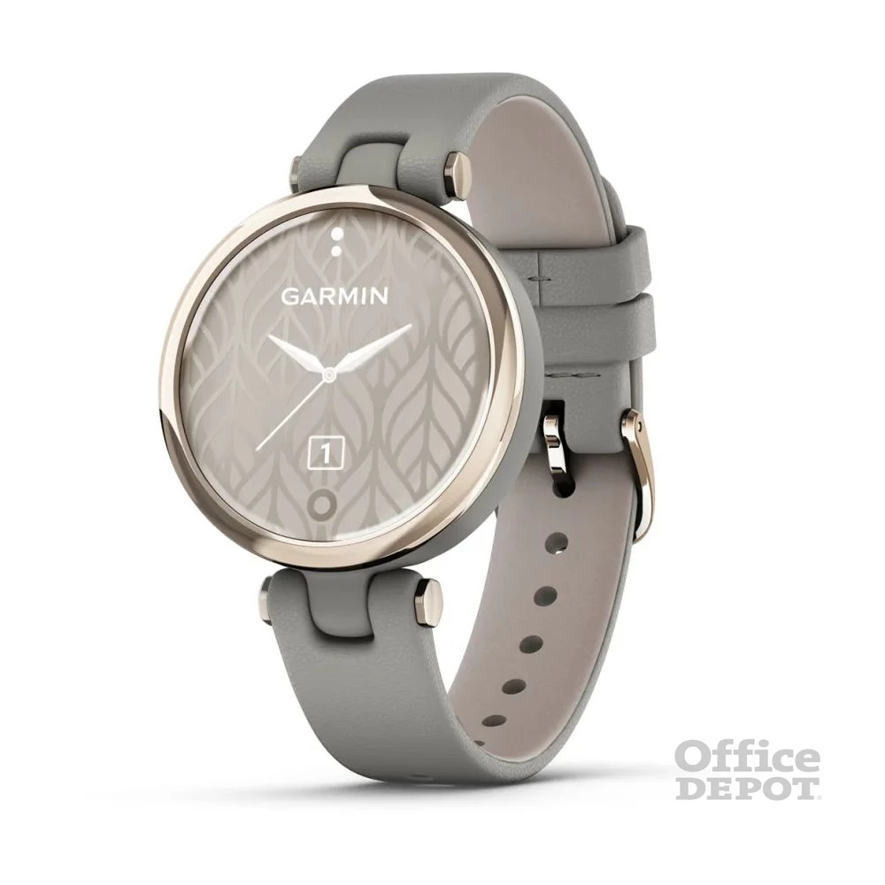 Garmin Lily Classic krém-arany, braloba-szürke tok és bőrszíj okosóra