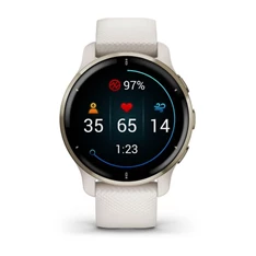 Garmin Venu 2 Plus (43mm) szilikon pántos arany okosóra Garmin Venu 2 Plus (43mm) szilikon pántos arany okosóra