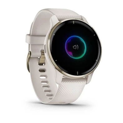 Garmin Venu 2 Plus (43mm) szilikon pántos arany okosóra Garmin Venu 2 Plus (43mm) szilikon pántos arany okosóra