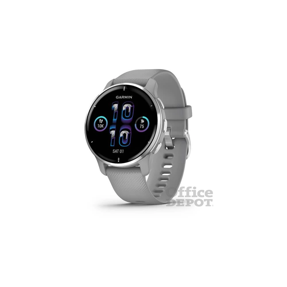 Garmin Venu 2 Plus (43mm) szilikon pántos ezüst okosóra