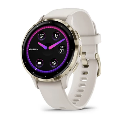Garmin Venu 3S elefántcsont krémarany, szilikon szíjjal okosóra Garmin Venu 3S elefántcsont krémarany, szilikon szíjjal okosóra
