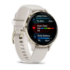 Garmin Venu 3S elefántcsont krémarany, szilikon szíjjal okosóra Garmin Venu 3S elefántcsont krémarany, szilikon szíjjal okosóra
