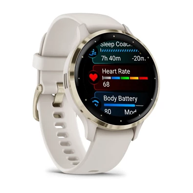 Garmin Venu 3S elefántcsont krémarany, szilikon szíjjal okosóra Garmin Venu 3S elefántcsont krémarany, szilikon szíjjal okosóra