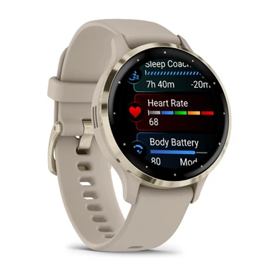 Garmin Venu 3S francia szürke-krémarany, szilikon szíjjal okosóra Garmin Venu 3S francia szürke-krémarany, szilikon szíjjal okosóra