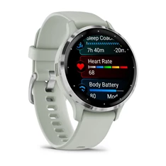 Garmin Venu 3S zsálya, ezüst kerettel, szilikon szíjjal okosóra Garmin Venu 3S zsálya, ezüst kerettel, szilikon szíjjal okosóra