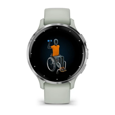 Garmin Venu 3S zsálya, ezüst kerettel, szilikon szíjjal okosóra Garmin Venu 3S zsálya, ezüst kerettel, szilikon szíjjal okosóra