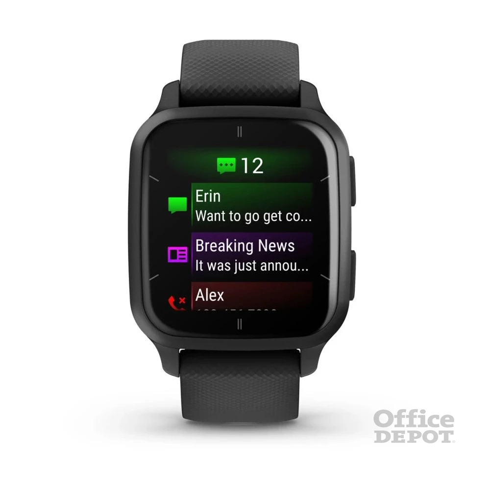 Garmin Venu Sq 2 Music Fekete, szürke kerettel okosóra