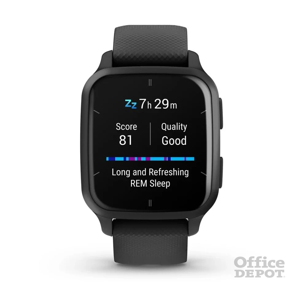 Garmin Venu Sq 2 Music Fekete, szürke kerettel okosóra