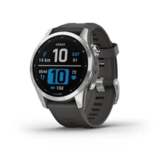Garmin fenix 7S (42mm) grafit szilikon pántos ezüst okosóra