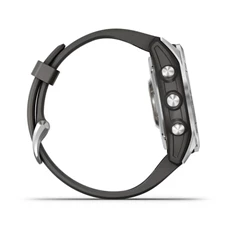 Garmin fenix 7S (42mm) grafit szilikon pántos ezüst okosóra