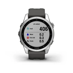 Garmin fenix 7S (42mm) grafit szilikon pántos ezüst okosóra