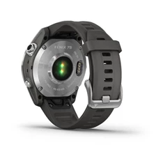 Garmin fenix 7S (42mm) grafit szilikon pántos ezüst okosóra