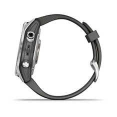 Garmin fenix 7S (42mm) grafit szilikon pántos ezüst okosóra