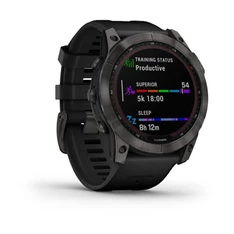 Garmin fenix 7X Sapphire Solar (51mm) szilikon pántos fekete okosóra Garmin fenix 7X Sapphire Solar (51mm) szilikon pántos fekete okosóra