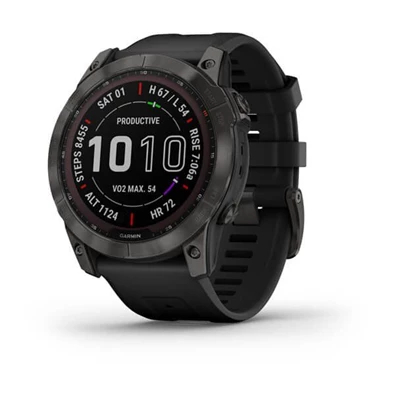 Garmin fenix 7X Sapphire Solar (51mm) szilikon pántos fekete okosóra Garmin fenix 7X Sapphire Solar (51mm) szilikon pántos fekete okosóra