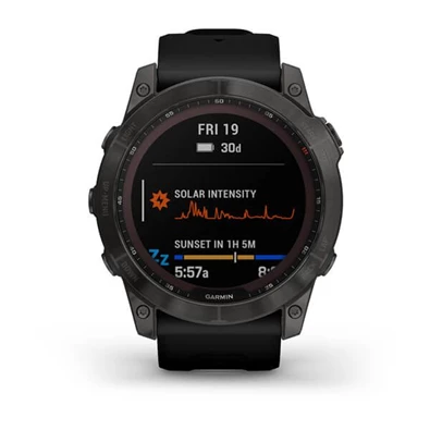 Garmin fenix 7X Sapphire Solar (51mm) szilikon pántos fekete okosóra Garmin fenix 7X Sapphire Solar (51mm) szilikon pántos fekete okosóra