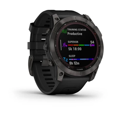 Garmin fenix 7X Sapphire Solar (51mm) szilikon pántos fekete okosóra Garmin fenix 7X Sapphire Solar (51mm) szilikon pántos fekete okosóra