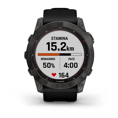 Garmin fenix 7X Sapphire Solar (51mm) szilikon pántos fekete okosóra Garmin fenix 7X Sapphire Solar (51mm) szilikon pántos fekete okosóra