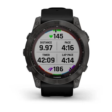Garmin fenix 7X Sapphire Solar (51mm) szilikon pántos fekete okosóra Garmin fenix 7X Sapphire Solar (51mm) szilikon pántos fekete okosóra