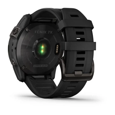 Garmin fenix 7X Sapphire Solar (51mm) szilikon pántos fekete okosóra Garmin fenix 7X Sapphire Solar (51mm) szilikon pántos fekete okosóra