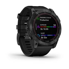Garmin fenix 7X Solar (51mm) szilikon pántos fekete okosóra Garmin fenix 7X Solar (51mm) szilikon pántos fekete okosóra