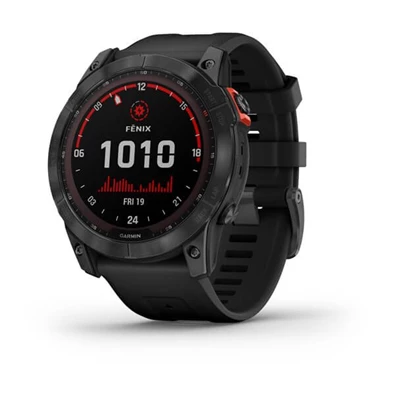 Garmin fenix 7X Solar (51mm) szilikon pántos fekete okosóra Garmin fenix 7X Solar (51mm) szilikon pántos fekete okosóra