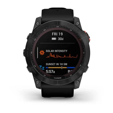 Garmin fenix 7X Solar (51mm) szilikon pántos fekete okosóra Garmin fenix 7X Solar (51mm) szilikon pántos fekete okosóra