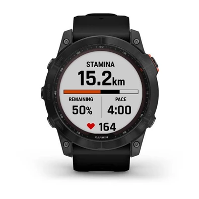 Garmin fenix 7X Solar (51mm) szilikon pántos fekete okosóra Garmin fenix 7X Solar (51mm) szilikon pántos fekete okosóra