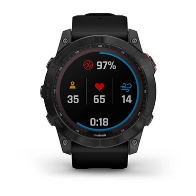 Garmin fenix 7X Solar (51mm) szilikon pántos fekete okosóra Garmin fenix 7X Solar (51mm) szilikon pántos fekete okosóra