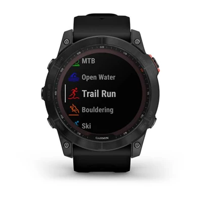 Garmin fenix 7X Solar (51mm) szilikon pántos fekete okosóra Garmin fenix 7X Solar (51mm) szilikon pántos fekete okosóra