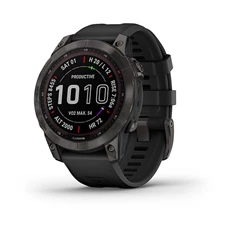 Garmin fenix 7 Sapphire Solar (47mm) szilikon pántos fekete okosóra Garmin fenix 7 Sapphire Solar (47mm) szilikon pántos fekete okosóra
