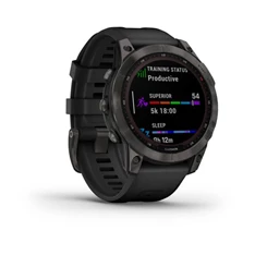 Garmin fenix 7 Sapphire Solar (47mm) szilikon pántos fekete okosóra Garmin fenix 7 Sapphire Solar (47mm) szilikon pántos fekete okosóra