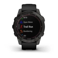 Garmin fenix 7 Sapphire Solar (47mm) szilikon pántos fekete okosóra Garmin fenix 7 Sapphire Solar (47mm) szilikon pántos fekete okosóra