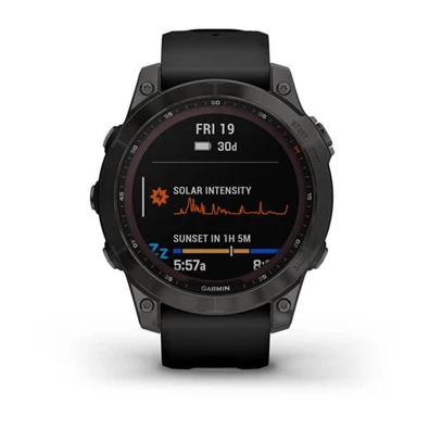 Garmin fenix 7 Sapphire Solar (47mm) szilikon pántos fekete okosóra Garmin fenix 7 Sapphire Solar (47mm) szilikon pántos fekete okosóra