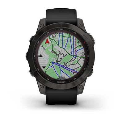 Garmin fenix 7 Sapphire Solar (47mm) szilikon pántos fekete okosóra Garmin fenix 7 Sapphire Solar (47mm) szilikon pántos fekete okosóra